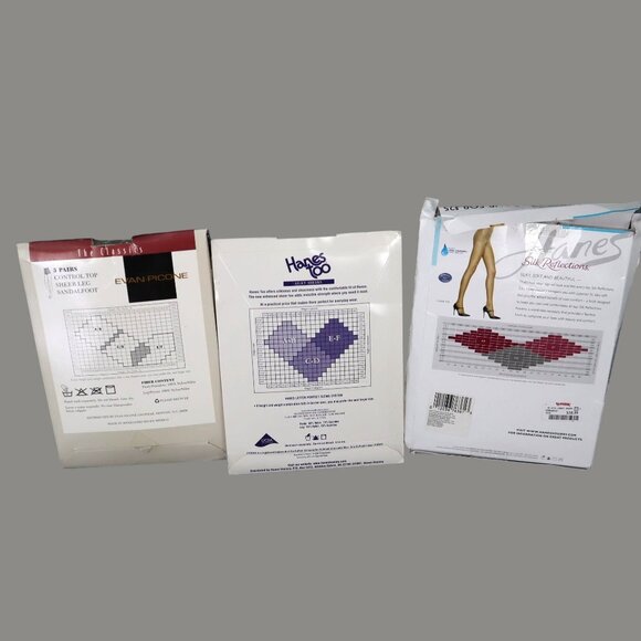 Silky Sheer Panty Hose Bundle Womens C/D Vintage Y2K Classic Romantic Coquette - Picture 5 of 9